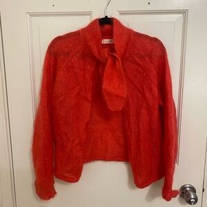 Hansel From Basel Cashmere Cardigan with Neck tie